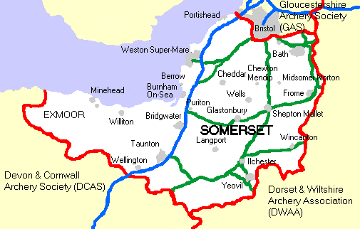 Map of the Somerset county area